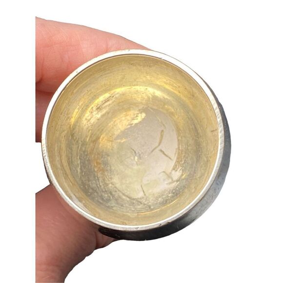 Vintage Eastern Star silver mini chalice challis engraved - Picture 8 of 10